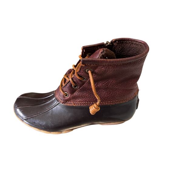 Sperry Top Sider Duck Boots Womens Size  7.5 Brown & Blue Waterproof Winter - Picture 3 of 6